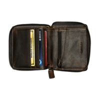 Pasokan Langsung Pabrik Dompet Kulit Asli Gaya Vintage dengan Penutup Terbuka untuk Wanita, Tampilan Elegan, Ringan, Praktis, dan Berkapasitas Penyimpanan