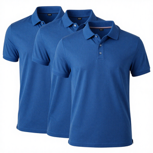 Chemises de golf en coton/polyester tricotées personnalisées de haute qualité, décontractées pour l'été, à séchage rapide, à manches courtes, à col, rayées, vintage, neuves - Product Image 2