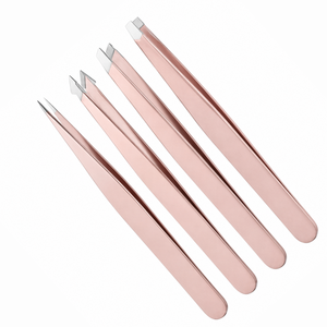 Pinzas para Cejas de Acero Inoxidable Color Oro Rosa con Logotipo Personalizado, Ecológicas, Duraderas, Premium, Planas y Puntiagudas, Kit de Cuidado Personal - Product Image 5