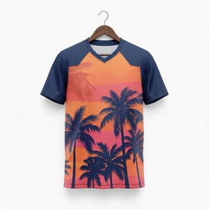 Camiseta Deportiva Personalizada de Fútbol Americano Tropical con Estampado de Palmeras, Uniforme de Equipo, Ropa Deportiva Sublimada, Camiseta Atlética al por Mayor - Product Image 5