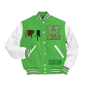 Blousons universitaires tendance coupe droite pour jeunes, élégants, 100 % laine, coupe-vent, streetwear, blouson universitaire pour homme - Product Image 4