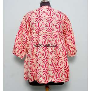 Vestido Maxi de Algodón Estampado a Mano para Mujer, Cómodo, Transpirable, Ecológico, Diseños Elegantes, Estilo Bohemio, Estampado Floral Japonés para Chicas - Product Image 6