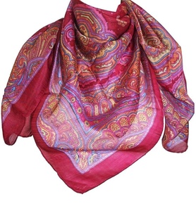 Bufandas de Seda de Lujo para Mujer, Chales Suaves y Ligeros con Estampado Floral, Elegantes Accesorios de Moda para el Cuello y los Hombros - Product Image 3