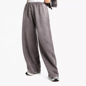 Customize Street Wear Zip Hoodie <b>Jogger</b> Sweatsuit Women <b>Oversize</b> Acid Wash Tracksuit - Product Image 4