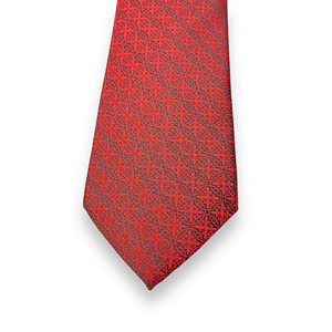 Corbata Geométrica Color Granate para Hombre, Corbata de Diseño Jacquard de Lujo, Corbata Formal para Negocios, Bodas, Fiestas, Regalo para Novio - Product Image 2