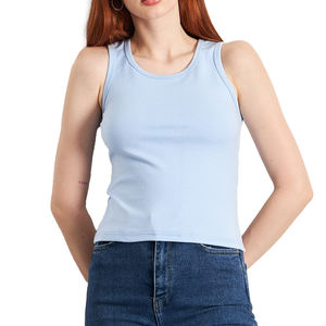 Chaleco Deportivo Personalizado con Logotipo Frontal para Mujer, Camiseta sin Mangas Regular, Tejido Jersey Transpirable, Ecológico, Informal, para Fitness y Deportes - Product Image 1