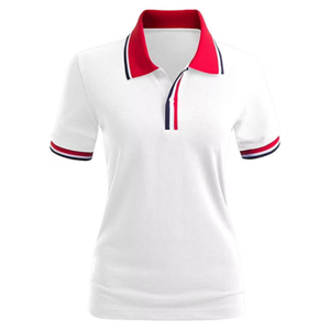 Polo 100% coton à manches courtes, couleur blanche unie, style décontracté, polo de qualité supérieure, vêtement décontracté, t-shirt à col. - Product Image 3