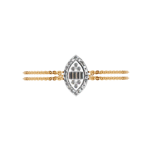 Elegant Women's Marquise Shape Lab Diamond Bracelet 14K White Rose Gold Plated Double Chain Charm Classic <b>Weddings</b> Parties - Product Image 2