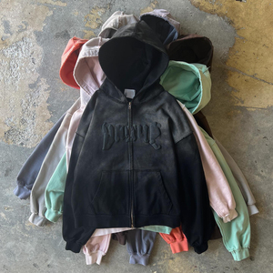 Chándal de Moda Urbana Personalizado, Grueso, de Color Sólido, para Invierno, Precio Competitivo, Chándal para Hombre con Efecto Lavado Ácido - Product Image 6