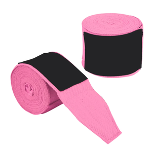 Pink Cotton Boxing <b>Hand</b> Wraps Elastic Unisex Solid Color All Seasons Protective Sports Bandages 3ft Length 2in Width - Product Image 3