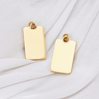 Pendentifs et breloques vierges en acier inoxydable gravables pour la fabrication de bijoux, avec logo de marque personnalisé