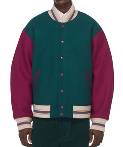 OEM Custom Logo Wool Chenille Embroidery Baseball Varsity <b>Jackets</b> <b>Men</b> Vintage Blank Wool Varsity <b>Jacket</b> Plus Size - Product Image 2