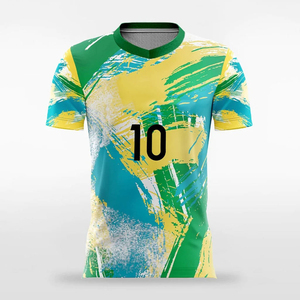 Maillot de football unisexe coupe ajustée, personnalisable, respirant, en polyester, à manches courtes, modèle pull-over - Product Image 4