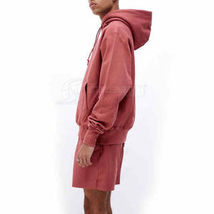 Conjunto de sudadera con capucha y pantalones cortos para hombre, ropa deportiva ligera para gimnasio, correr, entrenamiento y uso casual. - Product Image 4