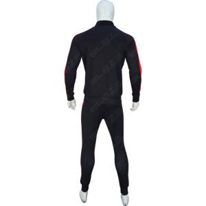 Conjunto Deportivo para Hombre, Diseño Moderno, Económico, con Franjas Laterales, Logotipo Personalizado, para Entrenamiento, Deporte, Jogging, Rojo y Negro - Product Image 3
