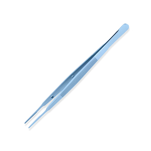Micro-pince Debakey 175 mm droite en acier inoxydable recouvert de titane bleu pour pansements chirurgicaux - Product Image 1