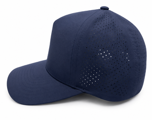 Casquette de golf personnalisée à 5 panneaux avec visière incurvée découpée au laser, fermeture snapback, chapeau décontracté de performance supérieure pour le sport et les activités de plein air - Product Image 3