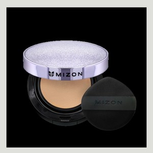 Base de maquillaje Mizon coreana K-Beauty vegana con colágeno en formato cushion 23ho Hecho en Corea con aplicador de brocha - Product Image 2