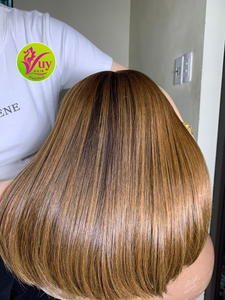 Vuy Hair Echthaar-Perücke aus Einzelspenderhaar, Natürliche Farbe, Seidig Glatt, Maschinell Doppelt Gewebte Extensions, Bob-Schnitt - Product Image 2