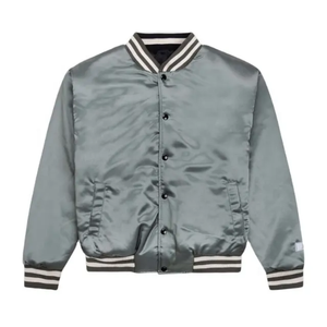 Trendy Men's <b>Canvas</b> Bomber <b>Jacket</b> OEM Wholesale Personalized Street Wear Silky Design Your Own Logo Winter Men's Bomber <b>Jacket</b> - Product Image 1