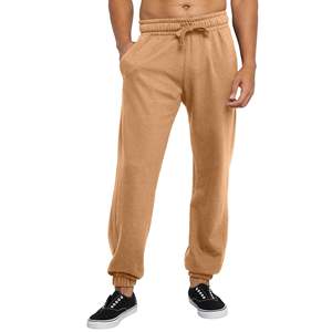 Pantalon de jogging cargo pour homme en molleton mi-lourd, coupe ample, bas ouvert, pour entraînement et sport, 100 % coton, écologique et respirant - Product Image 2