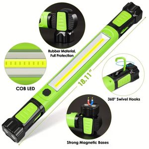 Barre lumineuse de travail LED rechargeable, lampe d'inspection pliable et portable réglable pour la réparation automobile - Product Image 3