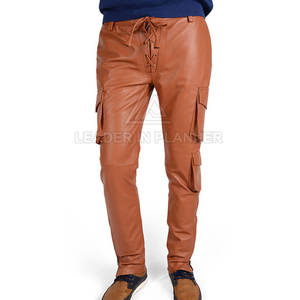 Pantalones de Cuero para Hombre, Transpirables, de Estilo Único, para Venta en Línea, Lavados, Personalizados con su Propio Diseño - Product Image 4