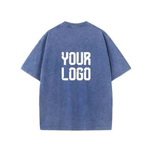 เสื้อยืดโอเวอร์ไซส์แบบขายส่ง ล้างสีแบบแอซิด ทรงบ็อกซี่ รับผลิตตามแบบ OEM ผู้ผลิตจำนวนมาก - Product Image 2
