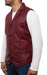 Nouveau design 2026 – Gilet de moto en cuir respirant pour homme – Veste sans manches en cuir véritable personnalisable pour motard - Product Image 5