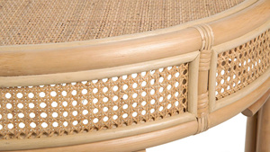 Mesa Consola o Auxiliar Semicircular de Ratán, Natural - Product Image 5