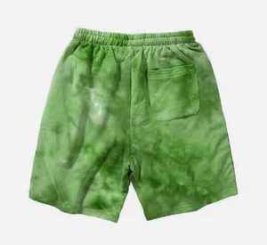 Shorts deportivos sin costuras con efecto tie-dye para hombre, elásticos, con control de abdomen, para fitness, gimnasio y entrenamiento. - Product Image 1