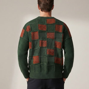 Pull en maille confortable pour homme, tissu doux et chaud, vêtement d'hiver décontracté, détails côtelés et coupe moderne - Product Image 6
