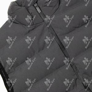 Chaleco Deportivo Hawk Eye Gris Oscuro para Hombre, Sin Mangas, Acolchado, Cortavientos, Transpirable, Relleno de Algodón, Logotipo Personalizado, Talla Pequeña - Product Image 4