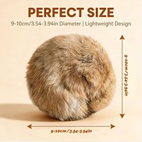 Balles pour chats, jouets pour chats, balles en peluche douce style fourrure de lapin pour chats d'intérieur, balles de poursuite pour chatons, balles en fourrure, balles pompons