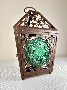 Candle holder metal moroccan lantern for ambient religious home settings bohemian events and garden <b>illumination</b> - Product Image 5