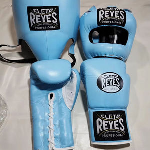 Ensemble de boxe professionnel en cuir véritable de qualité supérieure, très vendu, comprenant des gants de boxe, un protège-tête et un protège-guêtres - Product Image 1