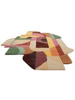 Bestes Maßgefertigtes Abstraktes Handgemachtes Luxuriöses Geometrisches Woll-Schnittflor-Teppichset, Haustierfreundlich, Rutschfest, Antimikrobiell, Waschbar