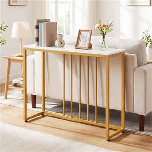 Consolle in Legno Stile Costiero Tradizionale da 99 cm con Stazione di Ricarica Integrata, Tavolo Stretto per Ingresso con Porte USB e Type-C - Product Image 2