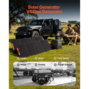 Station d'alimentation portable avec panneaux solaires 200W et générateur solaire 3000W, batterie de secours LiFePO4 3072Wh, station d'alimentation 15 pouces - Product Image 3