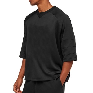 เสื้อยืดคอวีทรงโอเวอร์ไซส์ ดีไซน์ใหม่ ไซส์พลัส ทรงหลวม ไหล่ตก สวมใส่สบาย แฟชั่นสตรีทแวร์ แห้งเร็ว ระบายอากาศได้ดี รับสั่งทำ - Product Image 1