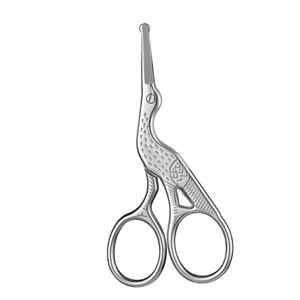 Tijeras Profesionales Negras de 115 mm para Recortar el Vello de la Nariz, Tijeras de Acero Inoxidable para Cortar el Vello Facial, Herramienta de Aseo para Salón, Puntas Redondeadas - Product Image 5