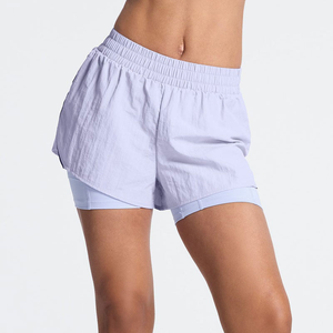 Shorts anti-rides écologiques à double couche, dernière collection, haute qualité, respirants, séchage rapide, tissu en spandex tricoté respirant pour femmes - Product Image 3