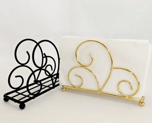 <b>Black</b> Metal Napkin Dispenser Unique Design Wire <b>Tissue</b> Holder Wholesale Supplies for Tableware and Home Accessories - Product Image 6