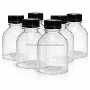 Bouteilles en plastique PET transparentes de qualité supérieure de 400 ml, de qualité alimentaire, avec bouchon à vis anti-fuite pour l'emballage commercial de boissons - Product Image 3