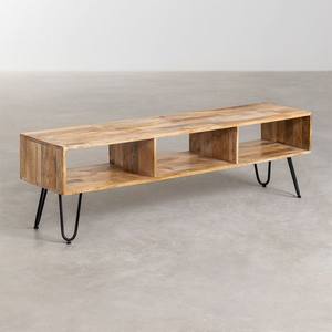 Meuble TV Vandana Arion Grand 140x35 cm en bois de manguier Dugan - Product Image 1