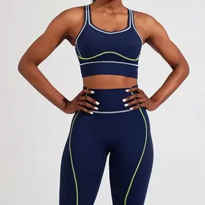 Conjuntos de Yoga para Gimnasio con Logotipo Personalizado a Precio de Mayoreo, Leggings de Yoga para Mujer con Tops, Conjunto Deportivo de Dos Piezas para Mujer - Product Image 4