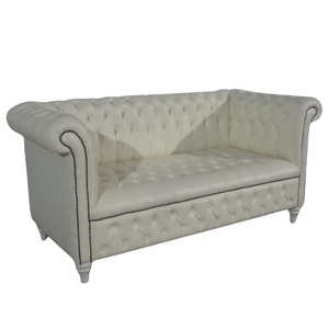 โซฟาเชสเตอร์ฟิลด์ ไม้มะฮอกกานี โซฟาห้องนั่งเล่น โซฟาหนัง สำหรับตกแต่งบ้านสไตล์อเมริกันและเฟอร์นิเจอร์ห้องนั่งเล่น - Product Image 4