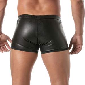 Calzoncillos sin fondo de cuero tejido transpirable, cómodos, suaves, efecto segunda piel, rojos, para hombre, estilo fetichista, ropa de club, sexy, con espalda abierta, digital - Product Image 3