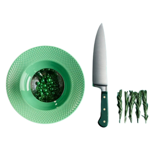 Couteaux de cuisine professionnels en acier inoxydable, couteaux de chef avec une lame tranchante, manche riveté noir pour la viande et les légumes - Product Image 6