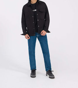 Fabricantes de Ropa OEM, Chaqueta Vaquera de Mezclilla con Botones, Estilo Casual Vintage, Lavada, de Algodón de Alta Calidad, Personalizada para Hombre - Product Image 3